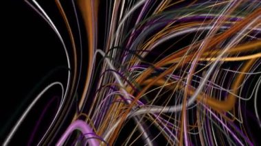 Yavaş çekimde çizgili dalga nesnesi ile fantastik video animasyonu, 4096x2304 döngü 4K