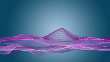 Parçacık dalga nesnesiyle romantik video animasyonu, 4096x2304 döngü 4K