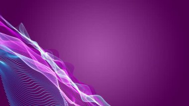 Parçacık dalga nesnesiyle romantik video animasyonu, 4096x2304 döngü 4K