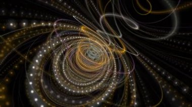 Renk değiştiren parçacık şeritli, ağır çekimde, 4096x2304 döngü 4K ile fantastik video animasyonu