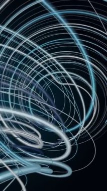 Yavaş çekimde çizgili dalga nesnesi ile fantastik dikey video animasyonu, 2304x4096 döngü 4K
