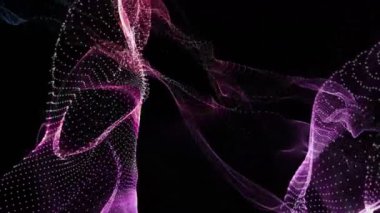 Renk parçacık dalgası nesne yavaş hareket, 4096 x 2304 döngü 4 k ile fantastik video animasyon