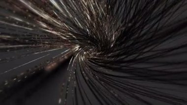 Yavaş çekimde çizgili dalga nesnesi ile gelecek video animasyonu, 4096x2304 döngü 4K