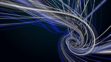 Yavaş çekimde çizgili dalga nesnesi ile gelecek video animasyonu, 4096x2304 döngü 4K