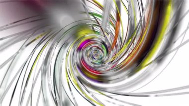 Yavaş çekimde çizgili dalga nesnesi ile fantastik video animasyonu, 4096x2304 döngü 4K