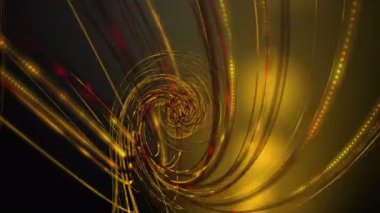 Yavaş çekimde çizgili dalga nesnesi ile gelecek video animasyonu, 4096x2304 döngü 4K