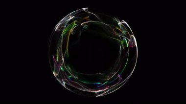 Parlayan parçacık küre nesnesiyle gelecek video animasyonu, 4096x2304 döngüsü 4K