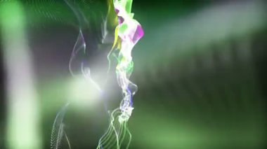 Parçacık dalga nesnesiyle gelecek video animasyonu yavaş çekimde, 4096x2304 döngü 4K