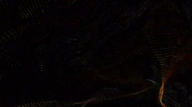 Parçacık dalgası nesnesinin ağır çekimde fantastik video animasyonu, 4096x2304 döngü 4K