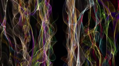 Parçacık dalgası nesnesinin ağır çekimde fantastik video animasyonu, 4096x2304 döngü 4K