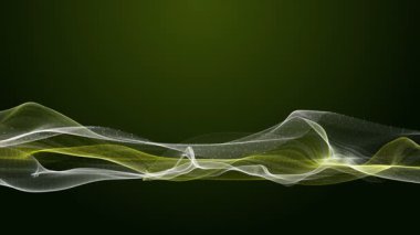 Parçacık dalgası nesnesinin ağır çekimde, 4096x2304 döngüsü 4K ile fantastik eko video animasyonu