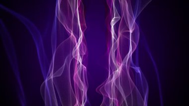 Parçacık dalga nesnesiyle romantik video animasyonu, 4096x2304 döngü 4K