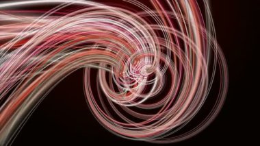 Yavaş çekimde çizgili dalga nesnesi ile gelecek video animasyonu, 4096x2304 döngü 4K