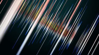 Yavaş çekimde çizgili nesnelerle fantastik video animasyonu, 4096x2304 döngü 4K