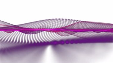 Parçacık dalga nesnesiyle romantik video animasyonu, 4096x2304 döngü 4K