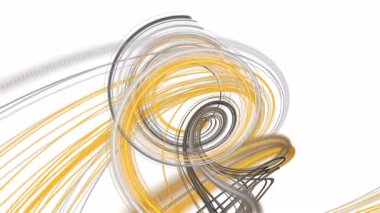 Yavaş çekimde çizgili dalga nesnesi ile fantastik video animasyonu, 4096x2304 döngü 4K