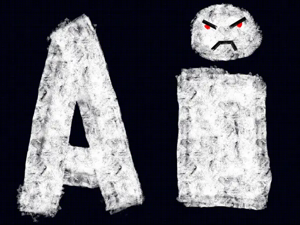 Logo harfleri yapay zeka konsepti için mükemmel. Yüksek kaliteli illüstrasyon