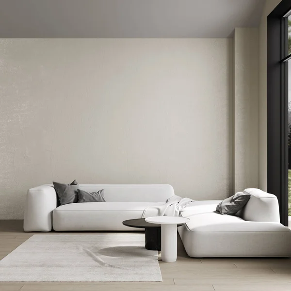 Scandinavian Style Living Room Interior Mock Modern Living Room Interior — Stock Photo, Image