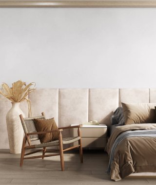 İç mekan, İskandinav tarzı yatak odası.