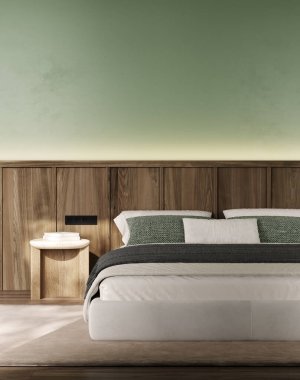 İç mekan, İskandinav tarzı yatak odası.