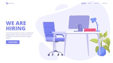 Serbest çalışan işe alma platformu uzak profesyoneller bul, eleştirileri oku, adaylarla konuş ve en iyi yetenekleri işe al. İniş sayfası için küçük karakterli düz tasarım kavramı.
