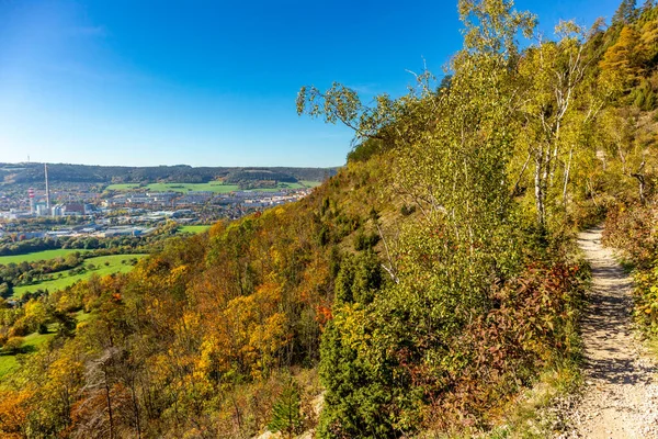 Malá Podzimní Procházka Krajinou Jena Durynsko Německo — Stock fotografie