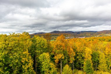 Bad Liebenstein - Thüringen - Almanya yakınlarındaki güzel park manzarasında küçük bir sonbahar yürüyüşü.