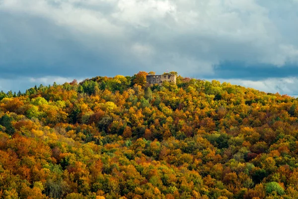 Bad Liebenstein - Thüringen - Almanya yakınlarındaki güzel park manzarasında küçük bir sonbahar yürüyüşü.