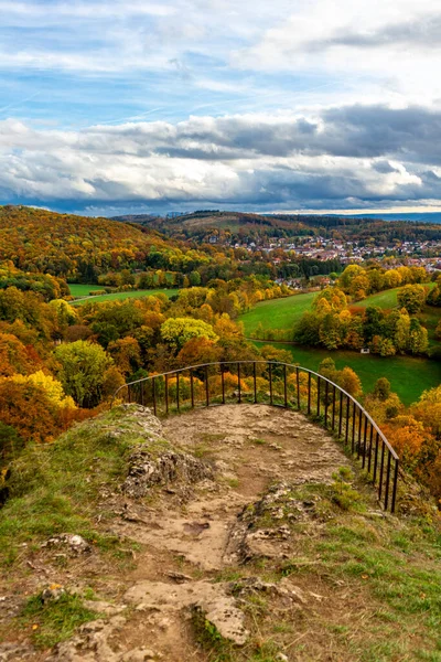 stock image Small autumn walk through the beautiful park landscape near Bad Liebenstein - Thuringia - Germany