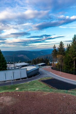 Kış sporları beldesi Oberhof am Rennsteig - Thüringen - Almanya