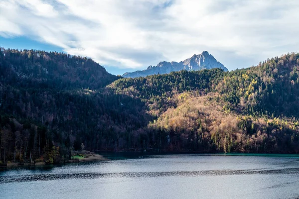 Kleine Herbstwanderung Durch Die Schöne Landschaft Allgäu Bei Füssen Bayern — Stockfoto