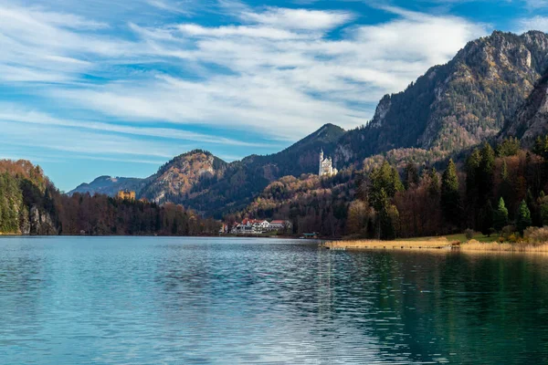 stock image Small autumn hike through the beautiful landscape in the Allgu near Fssen - Bavaria - Germany