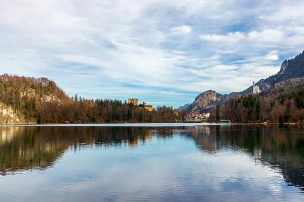 stock image Small autumn hike through the beautiful landscape in the Allgu near Fssen - Bavaria - Germany