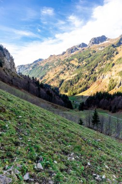 Oberstdorf-Bavyera yakınlarındaki Allgu 'da küçük bir sonbahar yürüyüşü - Almanya