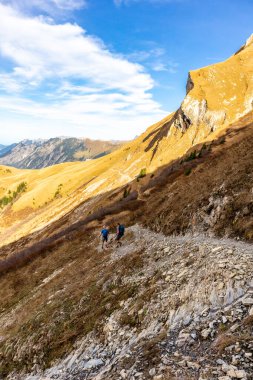Oberstdorf-Bavyera yakınlarındaki Allgu 'da küçük bir sonbahar yürüyüşü - Almanya