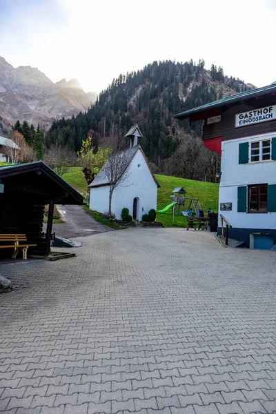 Piccola Escursione Autunnale Attraverso Bellissimo Paesaggio Dell Allgu Vicino Oberstdorf — Foto Stock