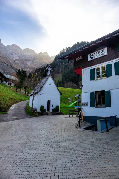 Kis Őszi Túra Gyönyörű Táj Allgu Közelében Oberstdorf Bajorország Németország — Stock Fotó