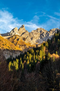 Oberstdorf-Bavyera yakınlarındaki Allgu 'da küçük bir sonbahar yürüyüşü - Almanya