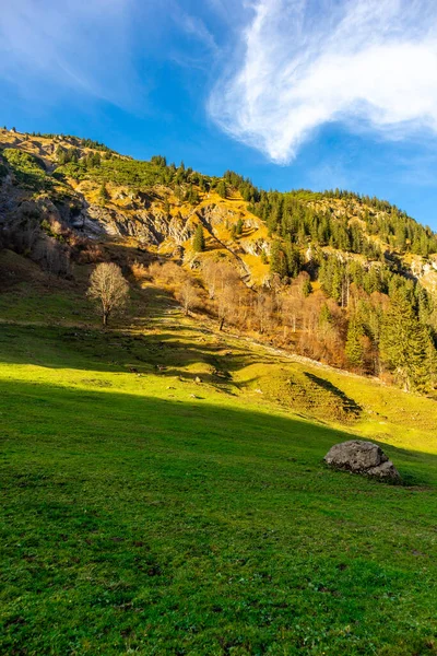 Небольшой Осенний Поход Живописному Ландшафту Местечке Аллен Недалеко Остенде Бавария — стоковое фото