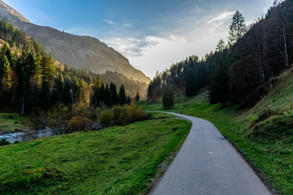 Small autumn hike through the beautiful landscape in the Allgu near Oberstdorf - Bavaria - Germany