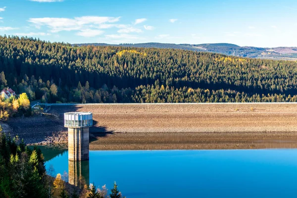 stock image Autumn walk around the narrow water dam in the Thuringian Forest - Tambach-Dietharz - Germany