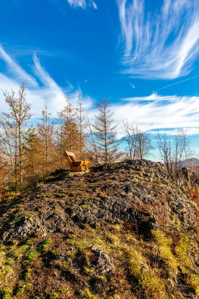 Excursão Descoberta Outono Pela Floresta Turíngia Perto Oberhof Turíngia Alemanha — Fotografia de Stock