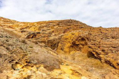 Çiçek adasındaki yolda Madeira ve çok yönlü manzarası - Madeira - Portekiz 