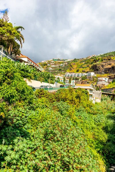 stock image On the way on the westcoast of madeira with a fantastic view on the Atlantic Ocean - Madeira - Portugal 