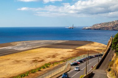Madeira 'nın güzel manzarası boyunca Atlantik Okyanusu' nun muhteşem manzarası Madeira - Portekiz 