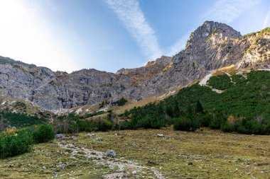 Oberstdorf-Bavyera yakınlarındaki Allgu 'da küçük bir sonbahar yürüyüşü - Almanya