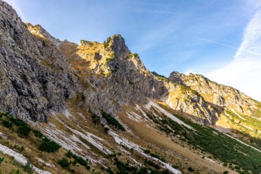 Oberstdorf-Bavyera yakınlarındaki Allgu 'da küçük bir sonbahar yürüyüşü - Almanya