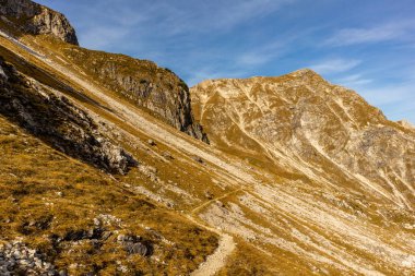 Oberstdorf-Bavyera yakınlarındaki Allgu 'da küçük bir sonbahar yürüyüşü - Almanya