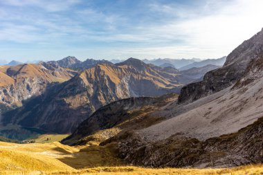 Oberstdorf-Bavyera yakınlarındaki Allgu 'da küçük bir sonbahar yürüyüşü - Almanya