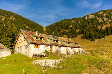 Oberstdorf-Bavyera yakınlarındaki Allgu 'da küçük bir sonbahar yürüyüşü - Almanya